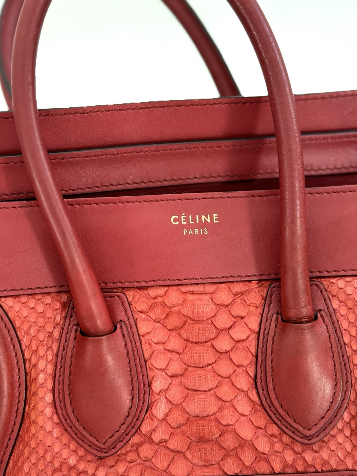 *RARE* Celine Python Leather Micro 27CM bicolour … - image 3