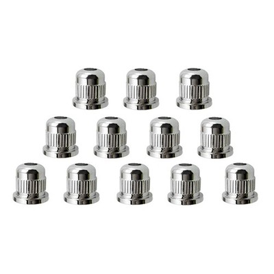 12Pcs Guitar String Mounting Ferrules For Bass Guitar String Through Silver NEW