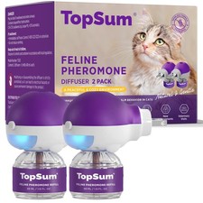 TopSum Cat Calming Pheromone Kit, Purple 2 Diffusers 2 Refills