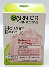 Garnier Skin Active Moisture Rescue Refreshing Gel Cream Dry Face Oil Free 1.7oz