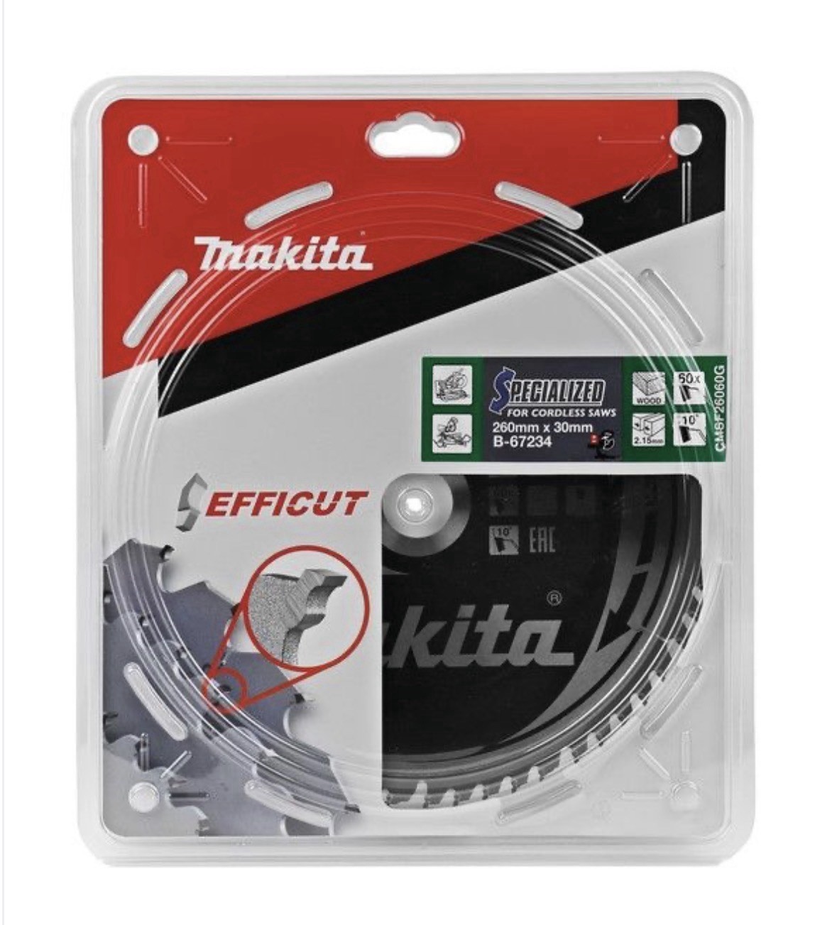 Makita B-67234 260 x 30mm 60T Efficut TCT Circular Saw Blade