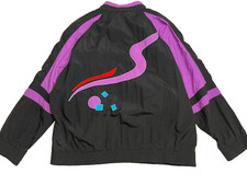 TAIL Vintage Windbreaker Retro Men's Medium Shapes Swirl Purple Teal Red 80s USA