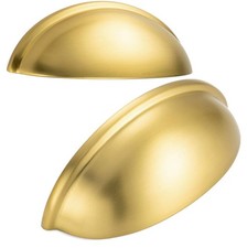 30 Piece 3 Inch Brushed Gold Cup Drawer Pulls Gold Cabinet Handles Lot Of 30