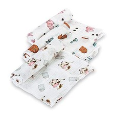Muslin Swaddle Blanket, 47 x 47 in, Newborn Receiving Blanket