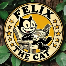 [Unique Felix The Cat Wall Art] Tin Metal Signs The Cat Vintage Style  Aluminum 