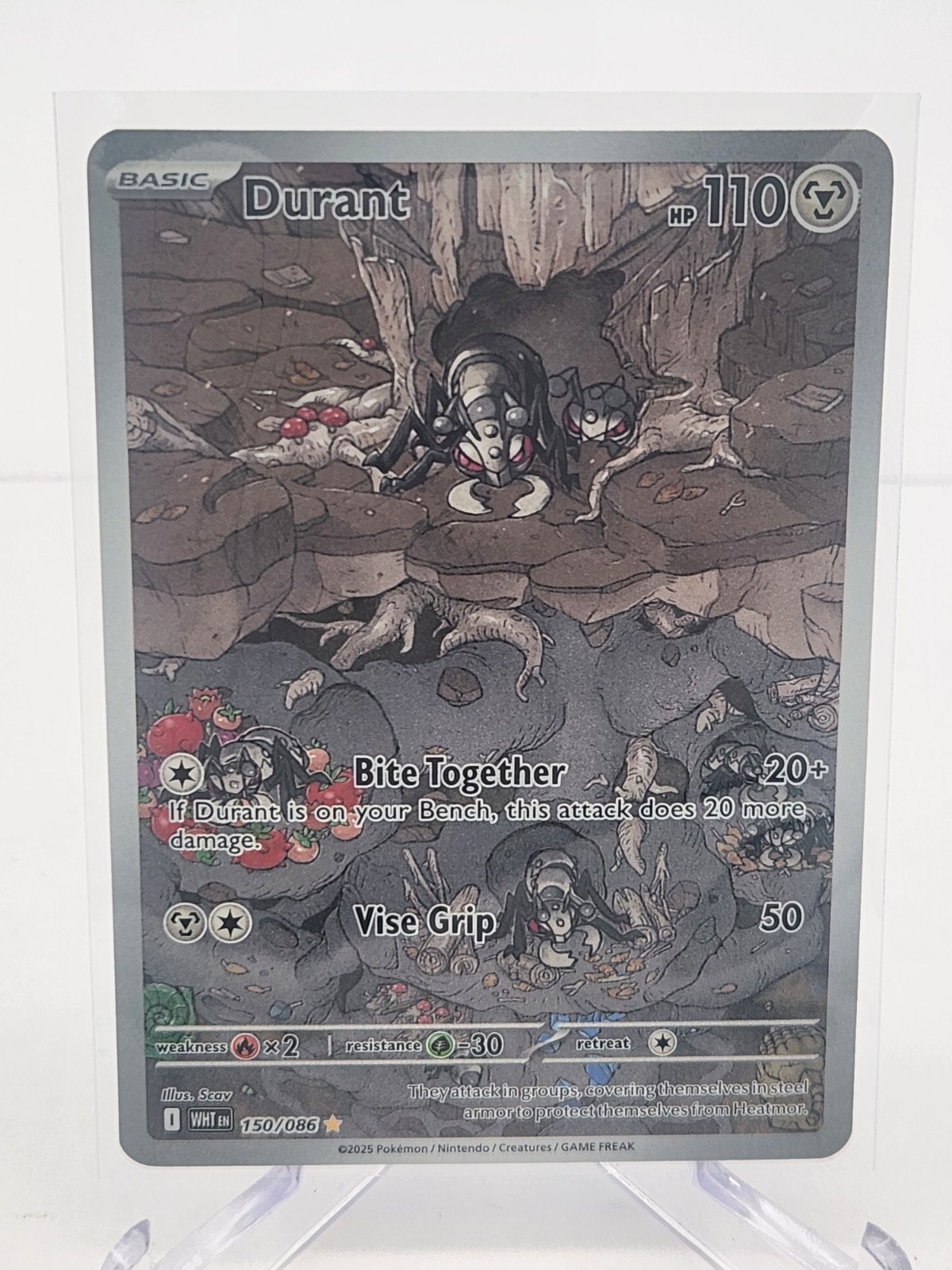 Pokémon TCG Durant White Flare Illustration Rare 150/086 Near Mint (NM)