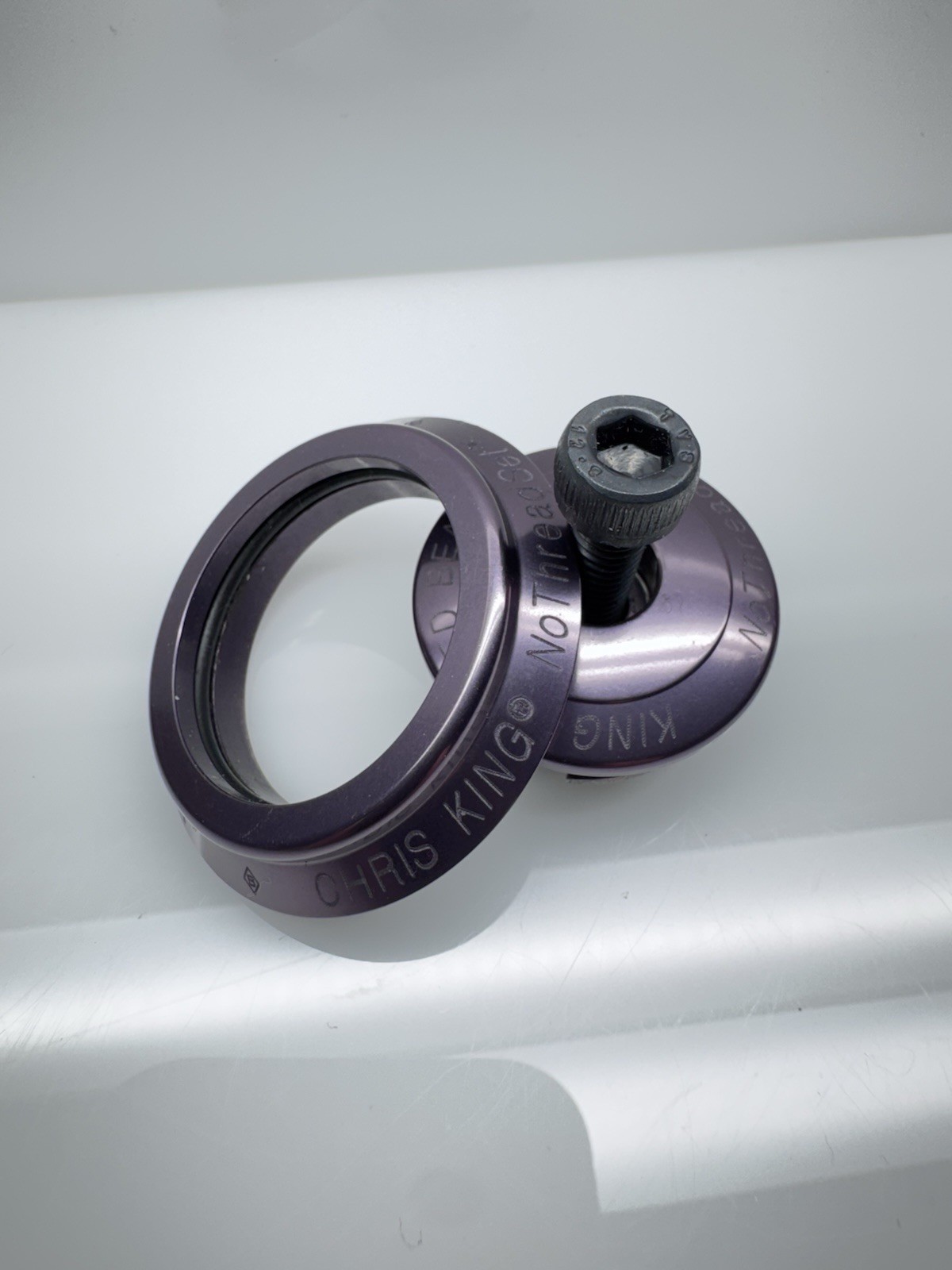 chris king • pewter sotto voce • nothreadset • bearing & stem cap w/hardware
