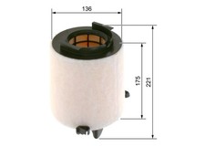 BOSCH Luftfilter 1 457 433 576 Filtereinsatz für GOLF VW PLUS 521 1K1 8PA A3 3C5