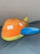 Premia Baby Care Transport Soft Orange Airplane Soft Bright Plush Stuffed Toy