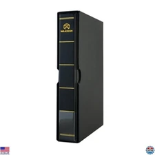 MUDOR Professional Stamp Album Stockbook - Classic Black Binder with Slipcase