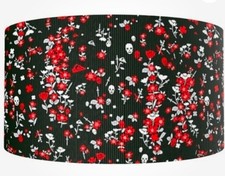 2 INCH  1 Yard Skull flower floral printed Grosgrain Craft Ribbon