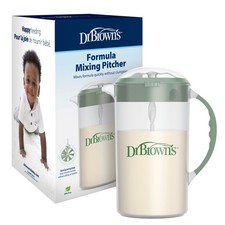 Dr. Brown's Baby Formula Mixing Pitcher with Adjustable 36 Ounces, Olive