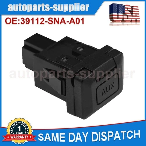 For 2006-2011 Honda Civic CRV CR-V Auxiliary Input Jack Aux Port 39112-SNA-A01