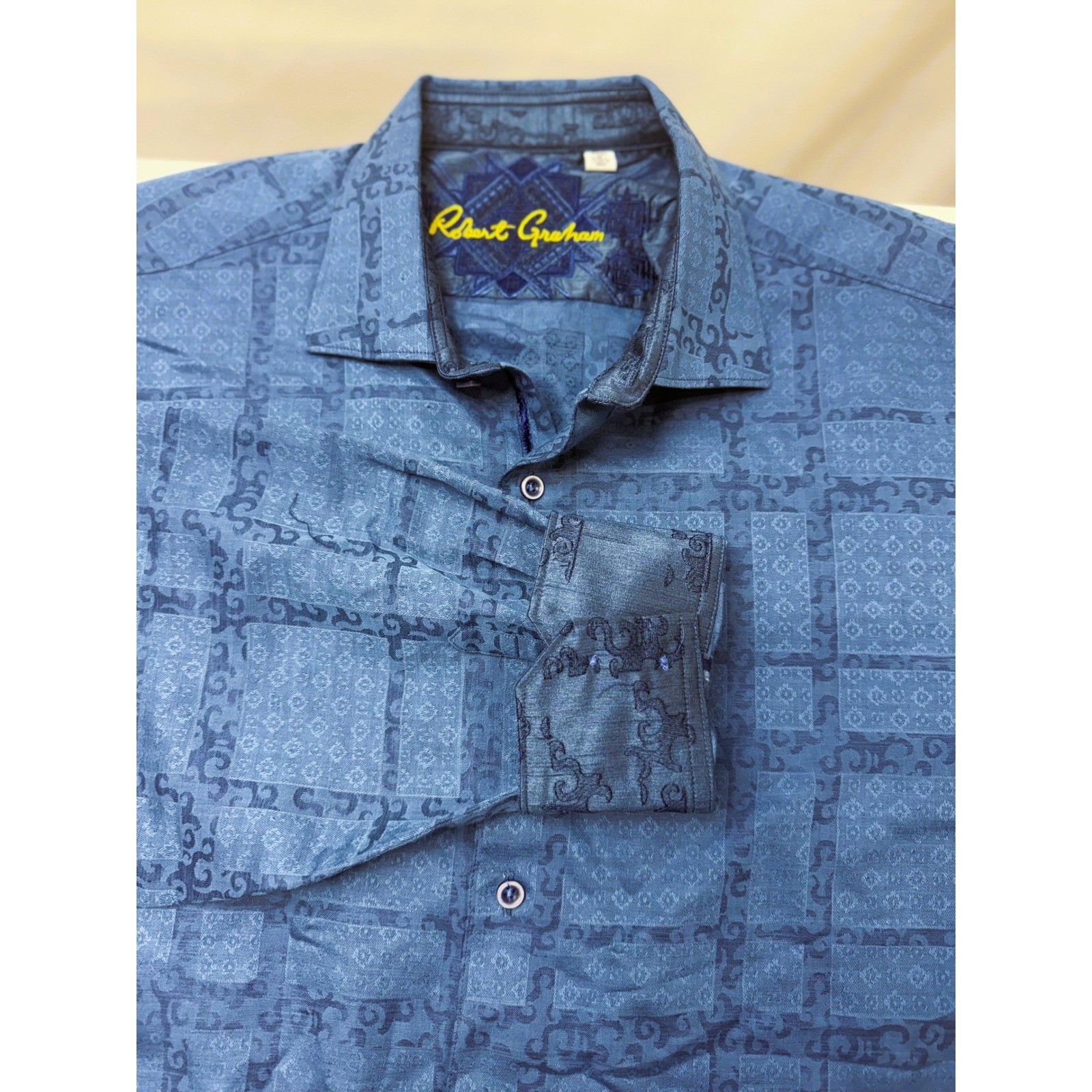 Robert Graham Patterned Casual Button Down Shirt … - image 1