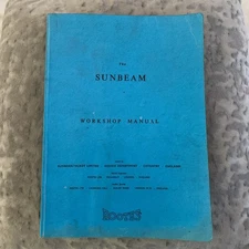 RARE SUNBEAM Vehicle Car WORKSHOP MANUAL BY THE ROOTES GROUP Vntg UK  Free Ship!