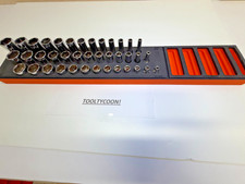 Snap-on Tools New Orange 39pc 38 Drive Sae Master Socket Foam Set 239sfssfo