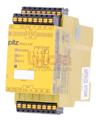 Pilz PNOZ X3P C 24VDC 24VAC 3n/o 1n/c 1so (787310) Sicherheitsrelais Safety Rela