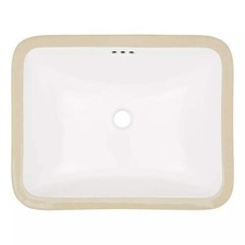 Signature Hardware SH129018WH Mangrove 18" Undermount Bathroom Sink with Overflo