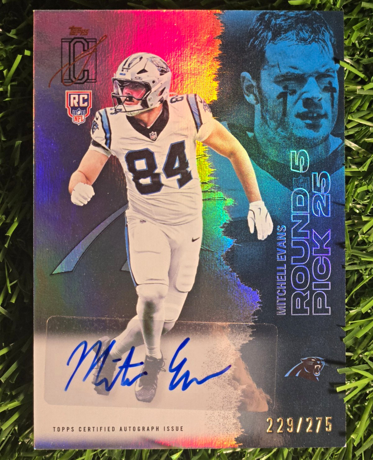 Topps 2025 Signature Class Mitchell Evans Panthers Auto #192 229/275