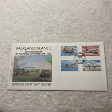 FALKLAND ISLANDS-(-1993-)-75th.ANNIVERSARY ROYAL AIR FORCES -OFFICIAL FDC#399