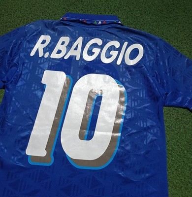 DIADORA 94年イタリア代表R.バッジオユニフォームXL Diadora Italy National Team WC94 Jersey R. Baggio Blue - S-M-L-XL