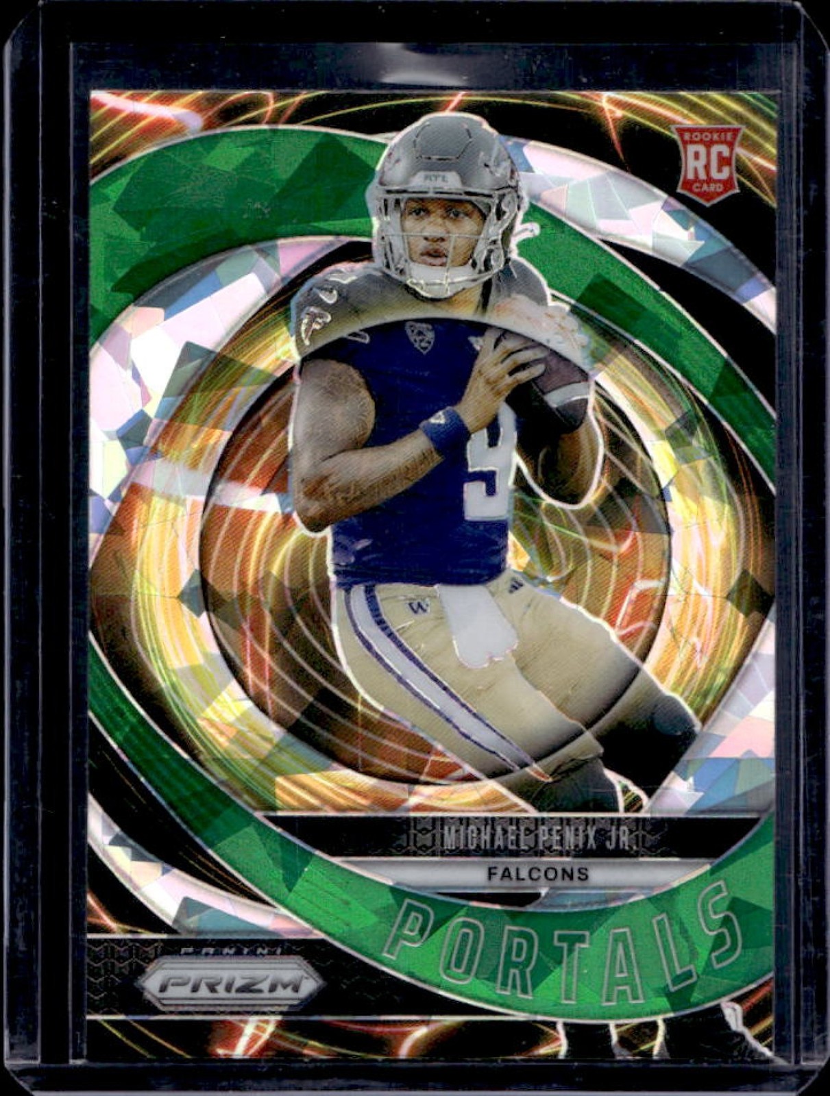 2024 Prizm Michael Penix Jr. Portals RC Green Ice Rookie #6