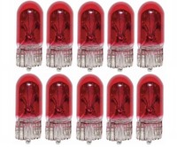 Flosser Miniatur Lichtbirnen 194 168 2825 W5W Rot 10X 5W 12V
