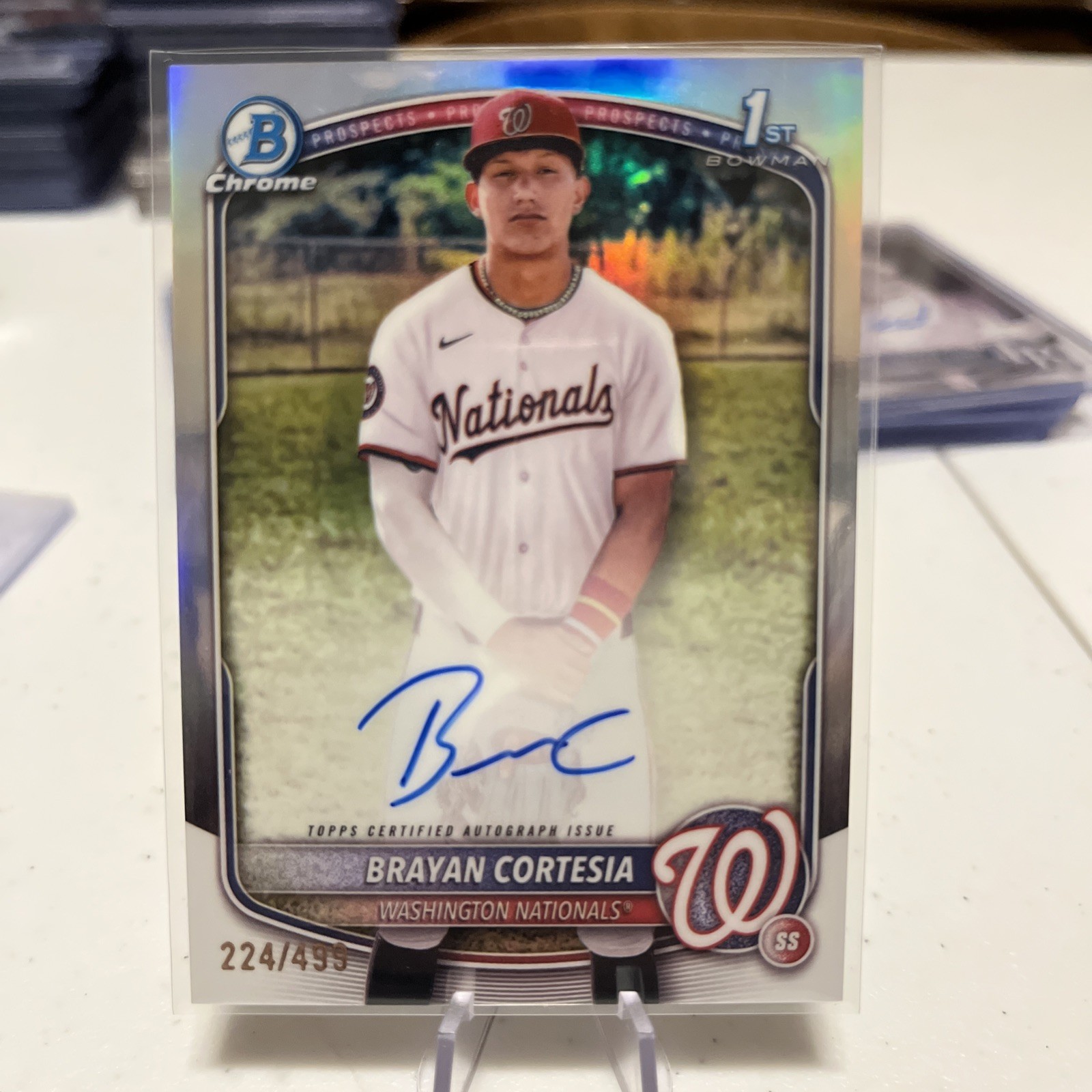 2025 Bowman Chrome Brayan Cortesia Refractor Auto /499 Nationals CPA-BC
