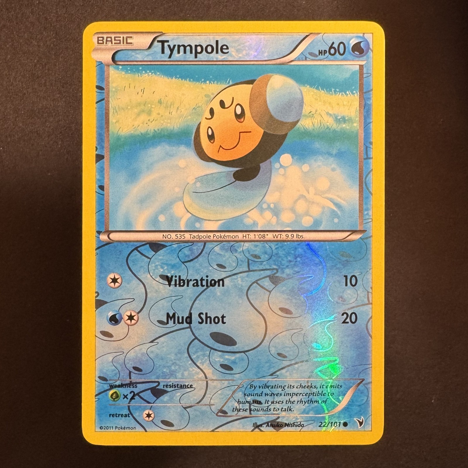Tympole - 22/101 - Noble Victories - Pokemon - Common Reverse Holo - NM