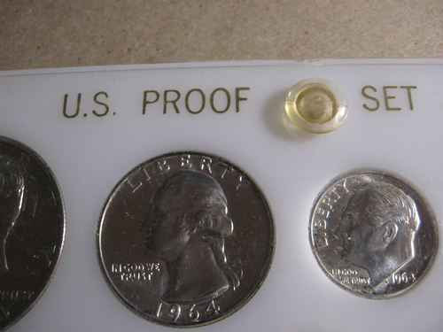 1964 US USA Coins Proof Set in Holder Kennedy Half - Picture 3 of 15