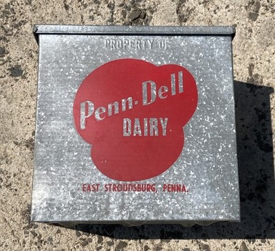 Vintage Penn Dell Dairy Milk Bottle Porch Box East Stroudsburg Pennsylvania PA