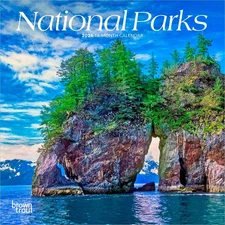 BrownTrout,  National Parks 2026 Mini Wall Calendar, 7'' X 7'', 16-Month Calenda
