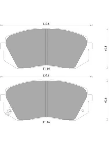 Bosch Brake Pad Front Set fits Hyundai i45 2.4 YF GDI (DB2174BL) - Picture 1 of 12