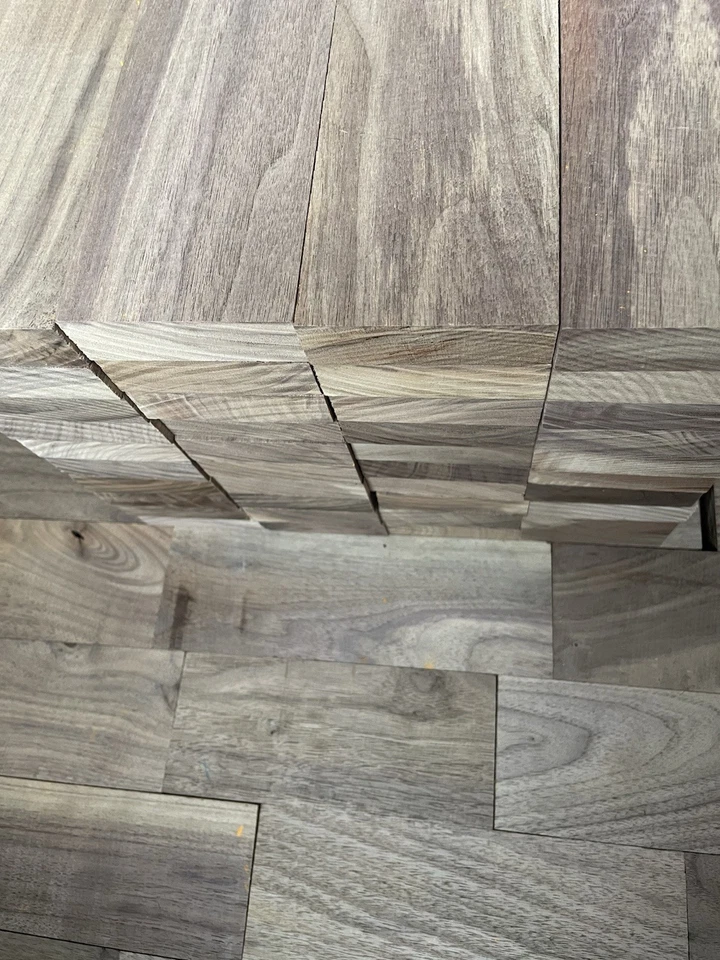 Juego de 16 tablas de madera de nogal oscuro de 1”x1,5”x12” tablas de madera de nogal, hardwo premium Foto 2 de 4
