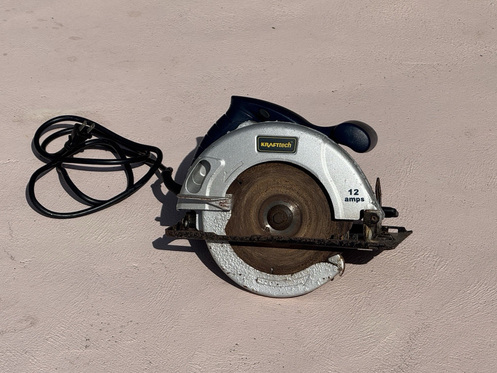 12 amp Kraft Tech Hand Held Circular Saw Works Great NO BOX But Some Rust 120V