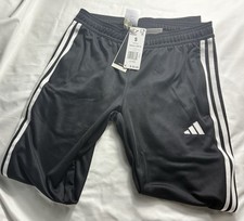 adidas Aeroready Boys Track Pants Black Elastic Waist Size S HS3540