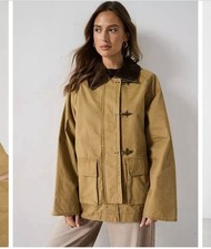 Mango Women  s Barn Coat Chore Jacket Parka Oversized Large