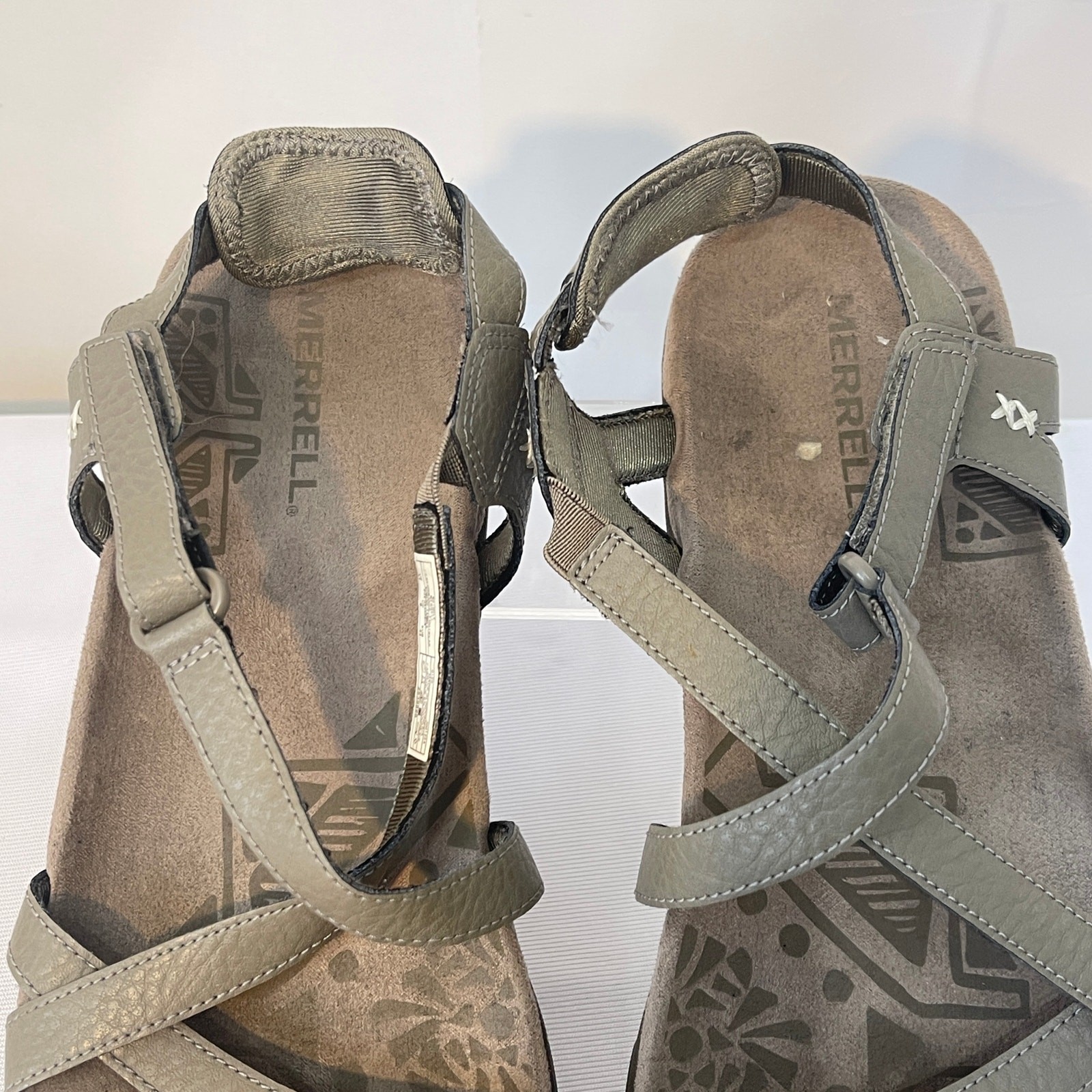 Merrell Brindle sandali performance donna 11 pelle marrone gancio e passante