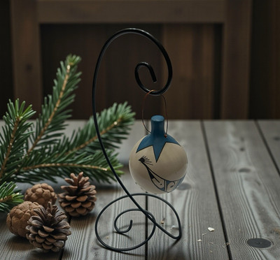 Mata Ortiz Pottery Suzy Martinez Paquime Christmas Hanging Ornament W Stand Clay