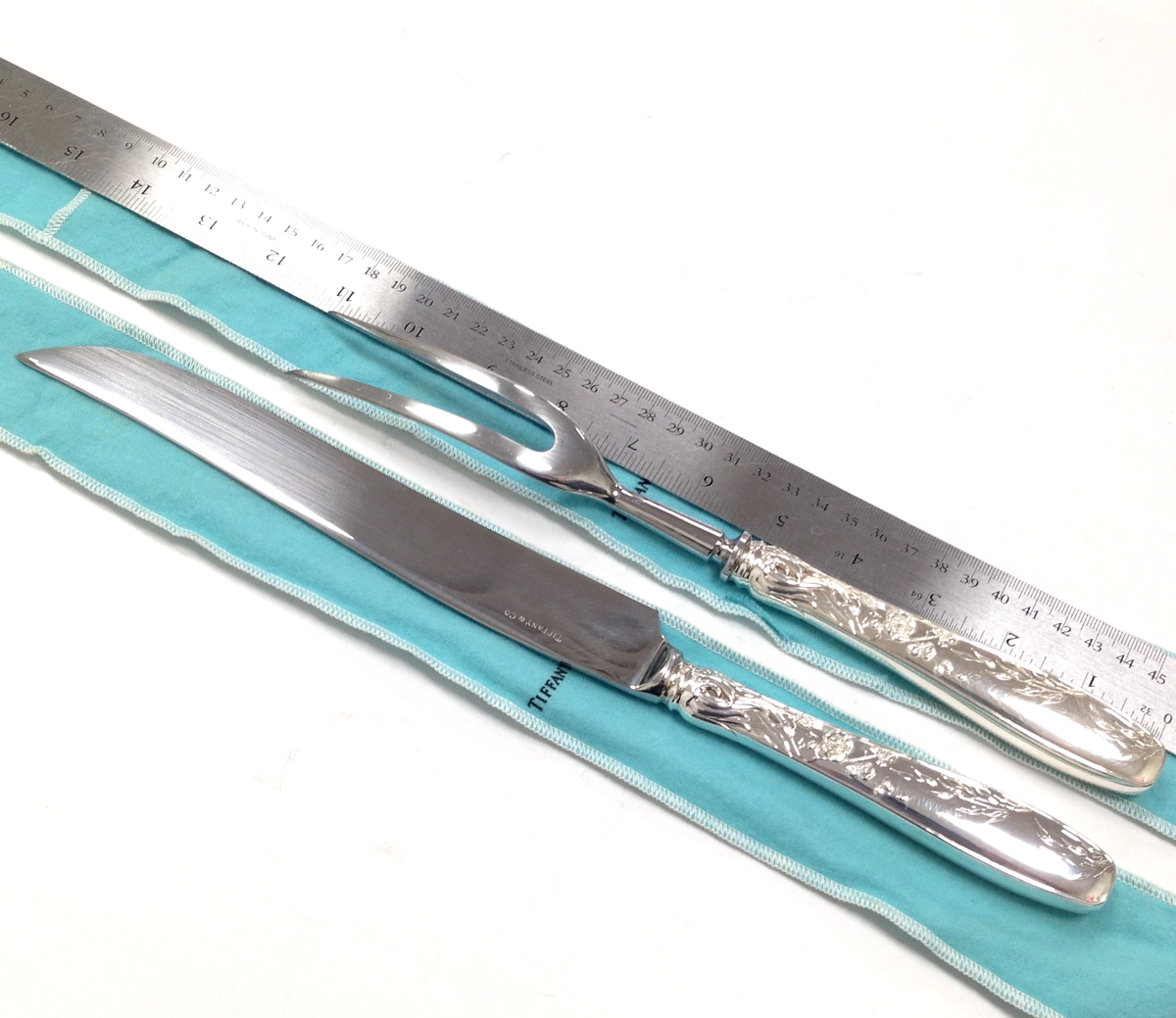 Tiffany & Co. Audubon Large 2-PC Knife & Fork Stainless Blade