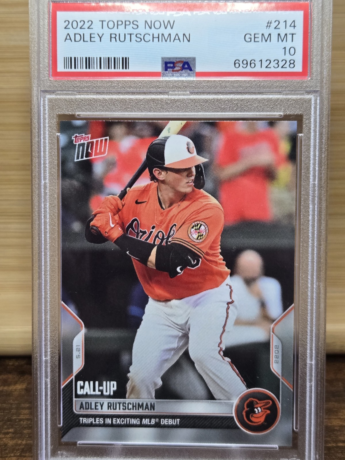 2022 Topps Now Adley Rutschman #214 PSA 10