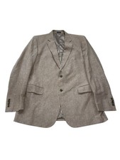 Stafford Blazer Mens 44L Beige Classic Fit Li...