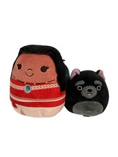 Disney Squishmallows Moana Small Plush Lot 2 Dog Stuffed Toy Disney Princess