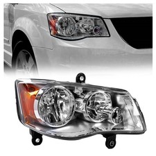 Ecotric Passenger Side Headlights Compatible 2011-2019 Dodge Grand Caravan