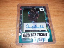2021 Panini College Ticket Football CJ Marable Crystals Rookie Auto Card 8/23