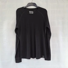 Mountain Warehouse Top UK 16 New Black 80% Merino Wool Base Layer Women (b)