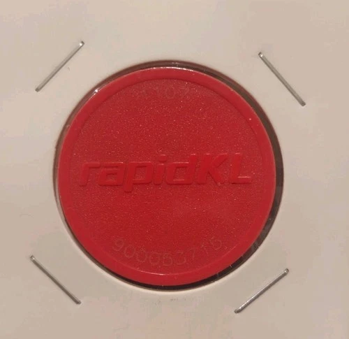 Malaysia Rapid KL RED Senior Citizens LRT Railway Token (1107) Used Condition