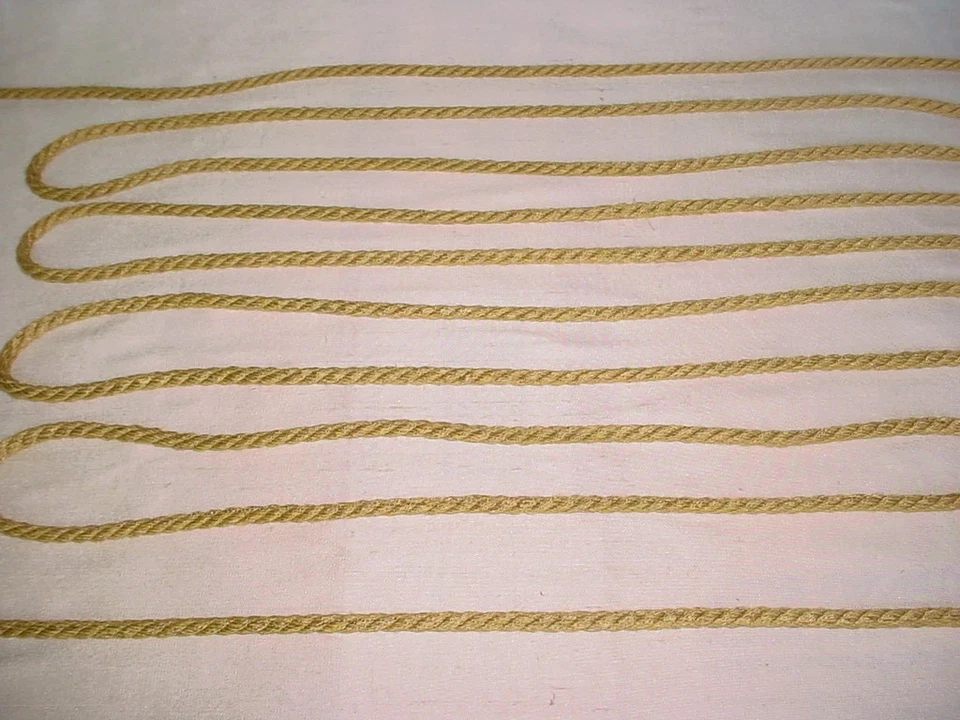 20Y KRAVET LATÓN 1/4" CUERDA CORDÓN CORTINAS TAPICERÍA ADORNOS MANUALIDADES Foto 3 de 3