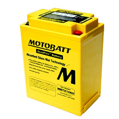 MotoBatt MBTX14AU 12V 16,5Ah - AGM Batterie versiegelt und einsatzbereit MOTOBATT
