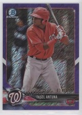 2018 Bowman Chrome Prospects Purple Shimmer Refractor 36/655 Yasel Antuna 0c6